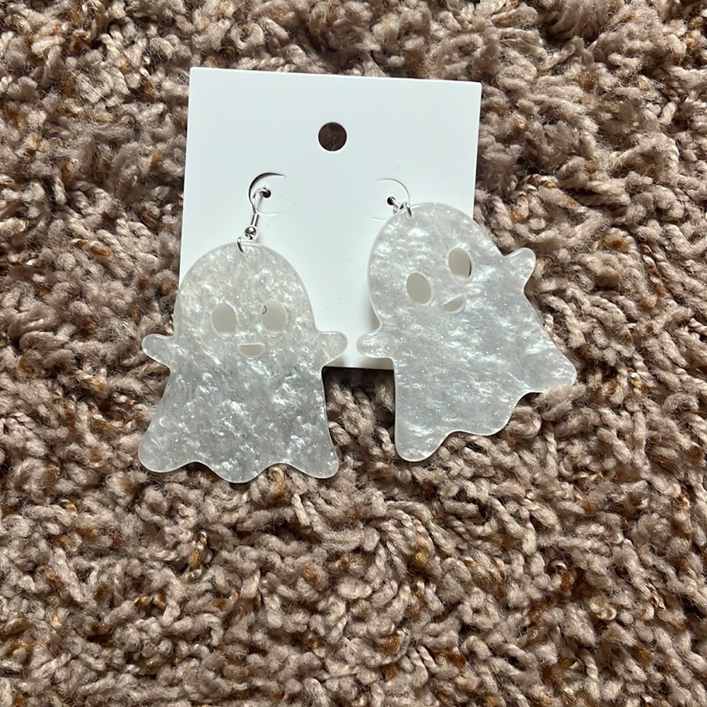 Sparkly ghost earrings